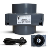 RF Series Radon Mitigation Booster Fan for 4-Inch PVC Systems