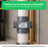 RF Series Radon Mitigation Booster Fan for 4-Inch PVC Systems