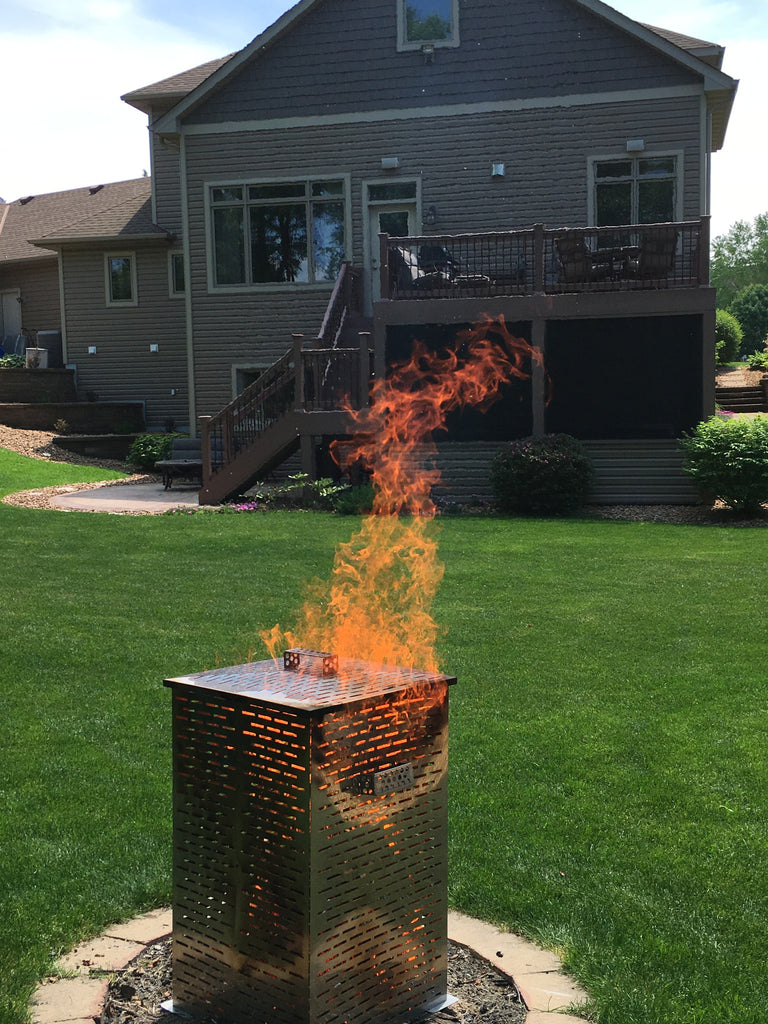 Burn Barrel Incinerator Can Garden Fire Cage Yard Debris Burn